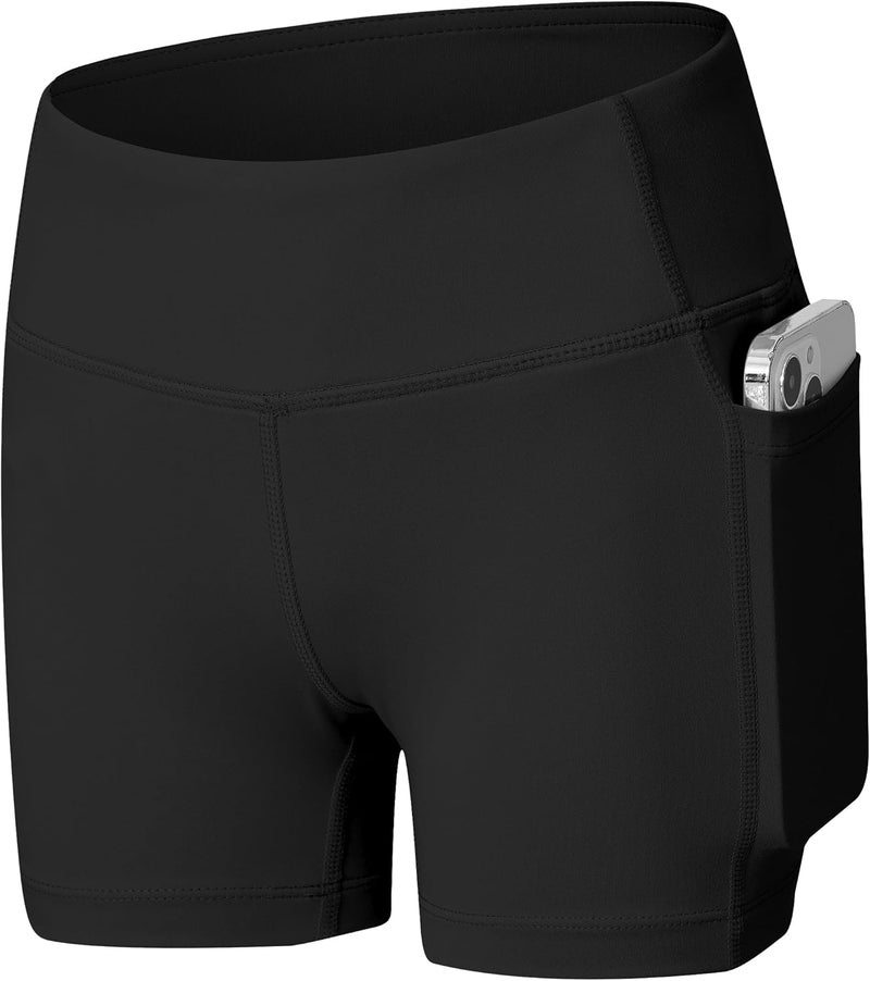 Willit Girls Swim Shorts with Pockets UPF 50+ Sun Protection Swimming Bottom - Image 1